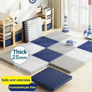 8Pcs/2.5cm Thick Nonslip Baby Crawling Play Mat Soundproof Puzzle Gym Puzzle Mat - Picture 1 of 17