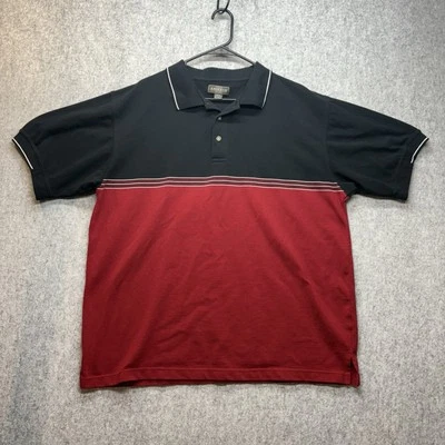 Knights Sportswear Polo Grande/2x Manga Corta Negro y Rojo con Acentos Blancos Foto 1 de 4