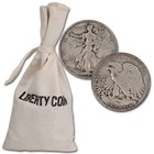 90% Silver Walking Liberty Half Dollars - $50 Face Value Bag