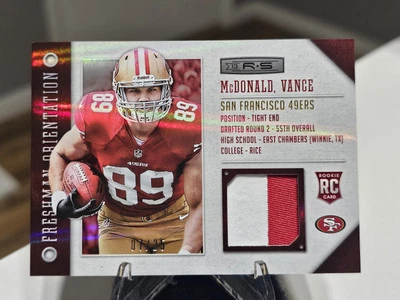 2013 PaniniRookies&Stars RC Duel Patch Freshman /25 Vance McDonald No.29 49ERS🏉 - Image 1 of 4