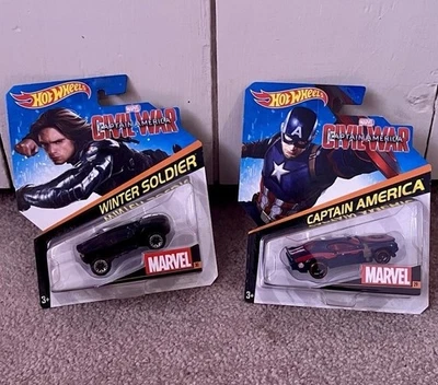 MARVEL Hot Wheels Captain America: Civil War 2015 Car Lot - Winter Soldier & Cap - Image 1 of 4