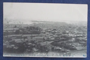 1910 Kobe Japan Birdseye View Postcard & Cancel Used to US - Picture 1 of 2