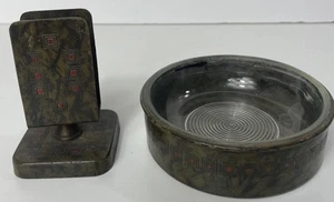 Vintage Bradley Hubbard MFG CO. Dish and Match Card Holder - Picture 1 of 9