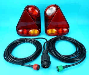 Lámparas traseras para remolque Radex 2900 derecha con arnés de 6 m reverso equipadas con enchufe de 8 clavijas - Imagen 1 de 2