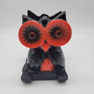 Vintage MCM Lucite Owl Napkin Holder Unique Rare Halloween Colorway Decor - Bild 1 von 13