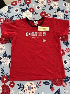 VTG NEW TAGS Deadstock Tommy Hilfiger Girls Large USA Made Red Fitted Tshirt - Picture 1 of 6