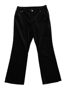 Jones New York Signature Petite Damen Samthose Größe 10P schwarz gerades Bein - Bild 1 von 7