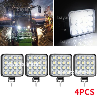 12伏4英寸60瓦LED工作灯前灯适合约翰迪尔保护壳新荷兰拖拉机 — 第 1/4 张图片