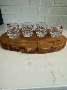 4-VTG- Joe Colombo glass tea light holders/egg cups/shot glasses - Picture 1 of 6