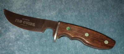 Imperial Pro Guide U.S.A. Cuchillo de caza con funda de cuero Foto 1 de 4