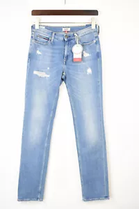 Tommy Hilfiger Mid Rise Straight Jeans Damen W26/L32 Dehnbar Zerrissen Neu - Bild 1 von 9