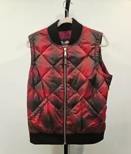 Eddie Bauer Down Vest Buffalo Red Black Plaid 1936 Skyliner Model Woman L NWT - Picture 1 of 15