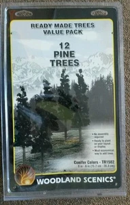 12 PINE Model Railroad Scenery Trees Woodland Scenics 6"-8" Ready # TR1582 - Picture 1 of 1