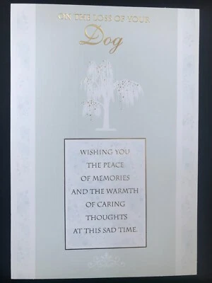 Sympathy bereavement condolence card, loss of dog, 7" x 5" - Image 1 of 4