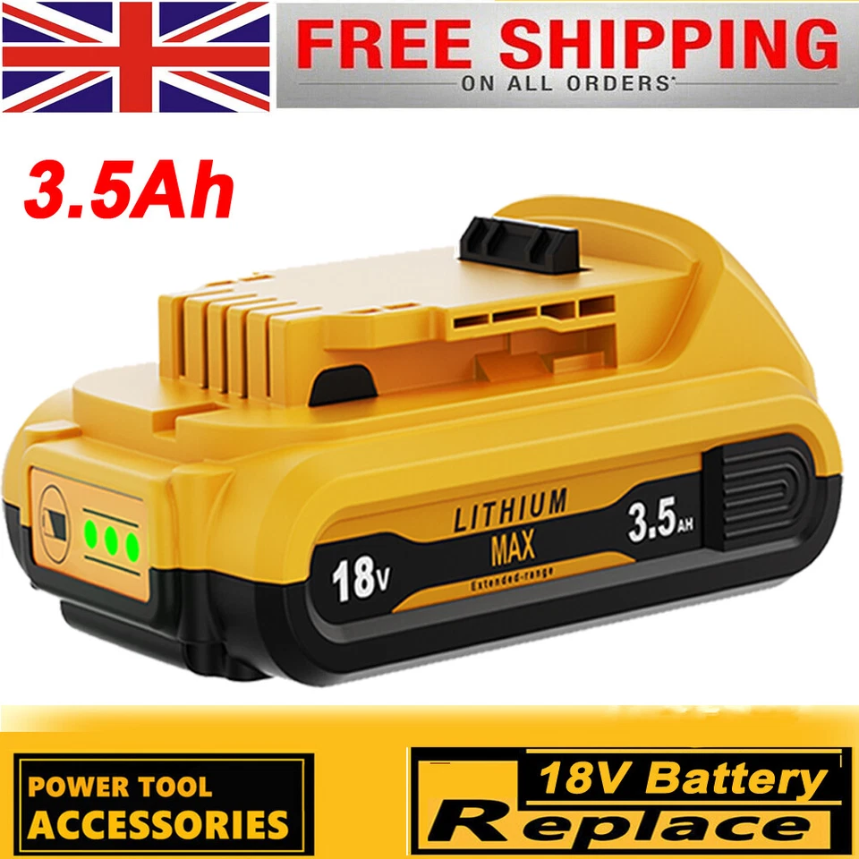 3.5Ah For Dewalt DCB184 18V XR Slide Li-Ion Battery DCB181 DCB183 DCB182 DCB200