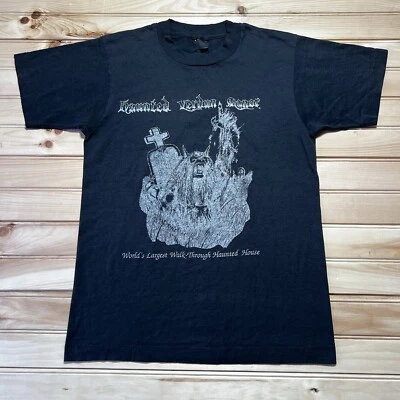 Vintage 1991 Haunted Verdon Manor House Werewolf Faded Horror Shirt Size Medium - Image 1 of 4