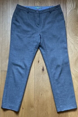 Boden Women’s Wool Blend Light Grey Ankle Trousers Size 12 R Smart Office Lined - Image 1 of 4