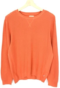 Levi's Pullover Herren Groß Rundhals Pullover Kragen Gestrickt Orange - Picture 1 of 9