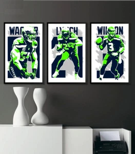 SEATTLE SEAHAWKS art print/poster FAN PACK #3 3 PRINTS!  - Picture 1 of 5
