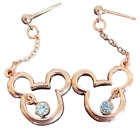 Disney Mickey Mouse Stud Earrings Rose Gold Crystals
