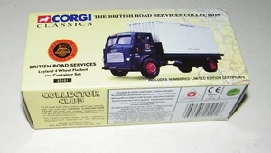 CORGI CLASSIC BRITISH ROAD SERVICES LEYLAND 4 WHEEL FLATBED & CONTAINER 25101 - Picture 1 of 4