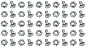 1959-68 Impala, Biscayne Grill Installation Rivet Head Bolt w/Nut Set of 25 - Picture 1 of 1