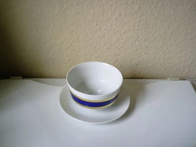 Mitterteich Sauciere "Olympia",Kobaltblau/Weiß m. Goldränder,nie Gebraucht,Neuw. - Bild 1 von 4