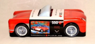 Eurographics 550 Piece Jigsaw Puzzle - “Corvette Cruising” in Collectible Tin - Image 1 of 4