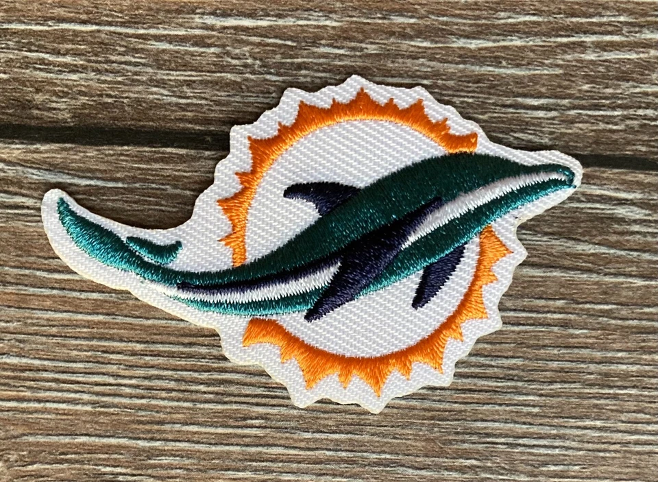 MARKENLOS NFL Miami Dolphins PATCH Aufnäher Bügelbild American Football USTeam Sport