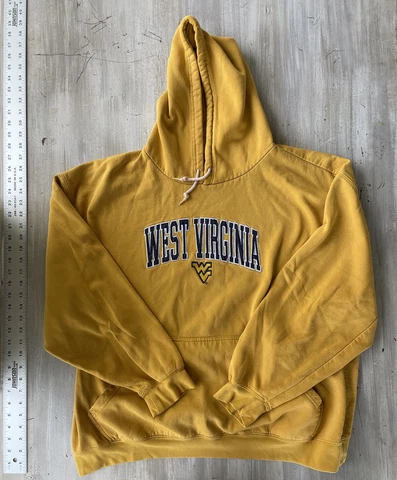 Vintage West Virginia Mountaineers Hoodie Men XL Pull Over Sweater Y2K HX5 Cover