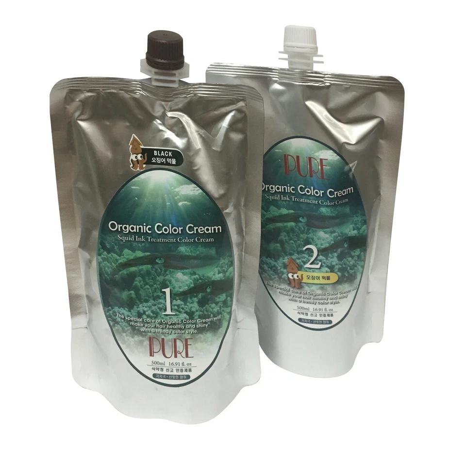 Pure Organic Hair Color Cream - 500ml/500ml-1 set, Ammonia Free Gray Hair Cover - Image 1 of 1