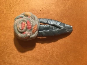 Vtg Gymboree Summer Safari fabric handmade hair clip barrette accessory rosette - Picture 1 of 5