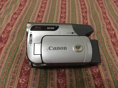 Canon DC410 Mini DVD Camcorder Video Camera LCD Screen 41x Zoom - Image 1 of 4
