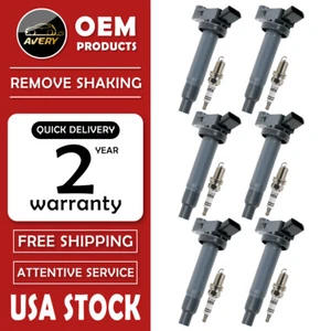 6X Ignition Coil + 6X Spark Plug For Toyota Camry Avalon Lexus ES300 98-08 UF267 - Picture 1 of 7