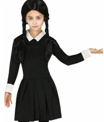 vestito costume di carnevale mercoledi famiglia addams serie tv HALLOWEEN - Photo 1/3
