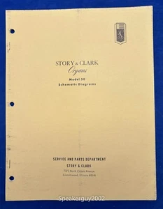 Original Story & Clark Organs  Schematic Diagrams Manual / Model 50 - Picture 1 of 1