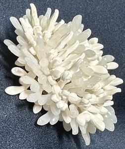 Vintage Dior Abstract Faux White Coral Brooch Pin 1966 - Picture 1 of 11