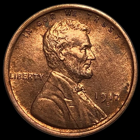 1917 D Lincoln Cent Wheat Penny  E9886 Cover