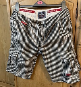 superdry checked shorts