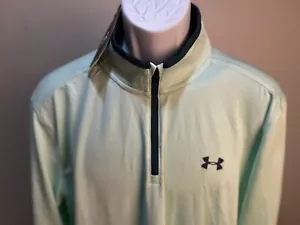 NWT Under Armour Men's light green 1/3 zip pullover Jacket Golf XL NEW - Picture 1 of 7