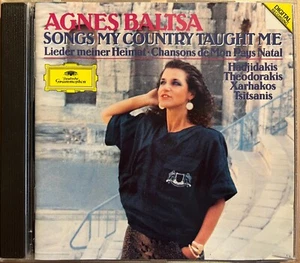 AGNES BALTSA - Songs My Country Taught Me CD 1986 DG West Germany Exc Cond! - Foto 1 di 2