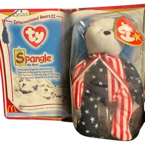 TY Beanie Babies “Spangle  the Bear" International Bears II McDonalds Edition - Picture 1 of 4