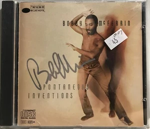 MUSIC CD IN CASE (COVER SIGNED) - BOBBY MCFERRIN - SPONTANEOUS INVENTIONS - Picture 1 of 1