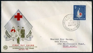 AUSTRALIA, 1963 Centenary of Red Cross 5d Wesley (WCS) First Day Cover (FDC) - Picture 1 of 2