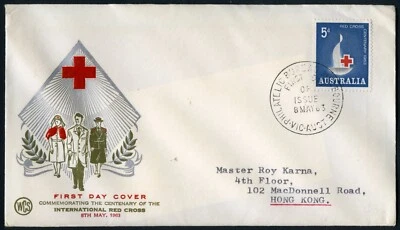 AUSTRALIA, 1963 Centenary of Red Cross 5d Wesley (WCS) First Day Cover (FDC) - Image 1 of 2