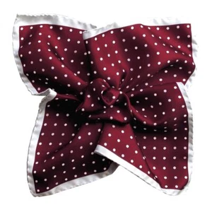 Pochette soie, Dandy Bourgogne - Bordeaux -  FABRIQUE EN ITALIE. - Picture 1 of 2