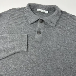 Criquet Knit Sweater 2XL Mens Gray Long Sleeve Alpaca Blend Pullover Mock Neck - Picture 1 of 7