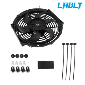 LABLT Electric Cooling Fan Thermo Fan + Mounting kits For Universal 10 inch 12V - Foto 1 di 9
