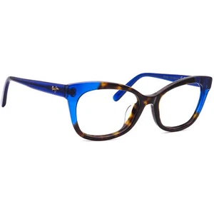 Maui Jim Sunglasses Frame Only MJ 759-68 Jim Ilima Havana/Blue CatEye Italy 53mm - Picture 1 of 6