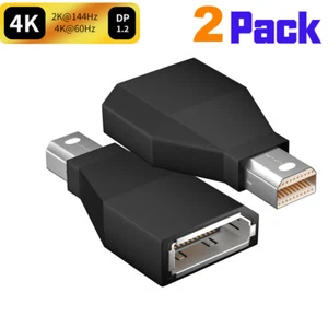 2pcs Mini DP to DisplayPort Adapter Converter 4K 60Hz 2K 144Hz Male to Female AU - Picture 1 of 7